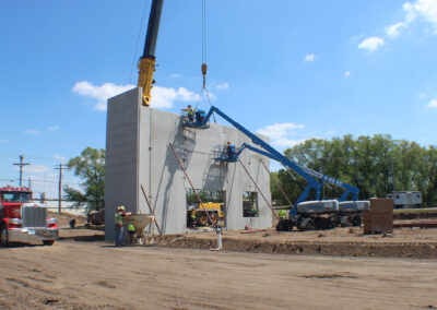 Precast Panel Installation at New Production Facility Project Site