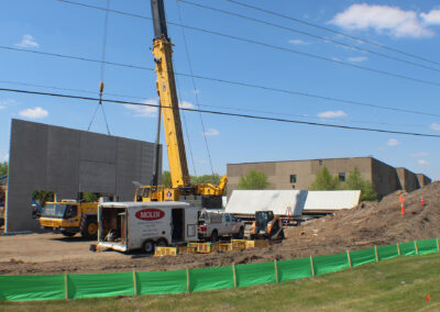 Precast Panel Installation at New Production Facility Project Site