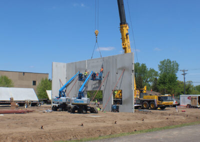 Precast Panel Installation at New Production Facility Project Site