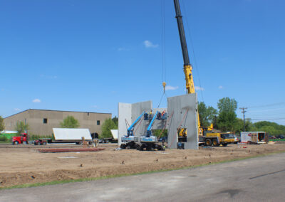 Precast Panel Installation at New Production Facility Project Site