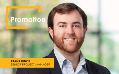 Team Member Promotion: Frank Hinck, Senior Project Manager